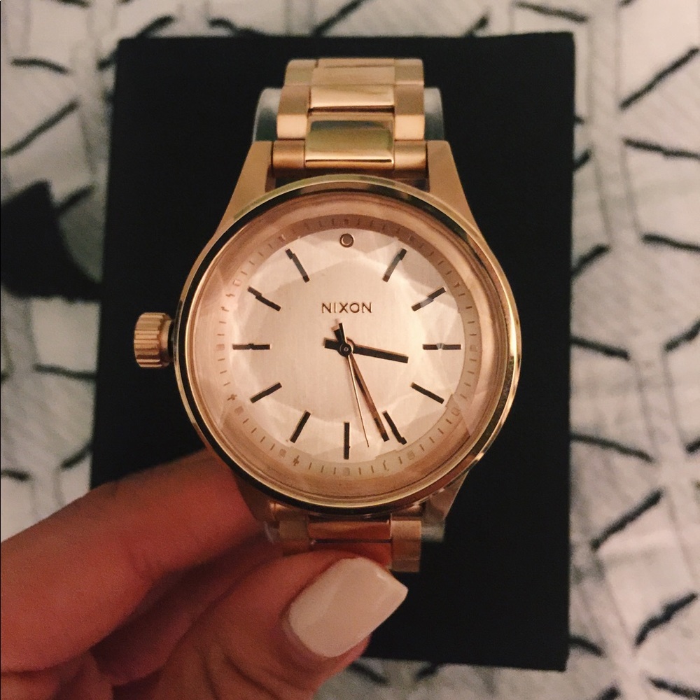 Nixon Facet 38 all rose gold watch